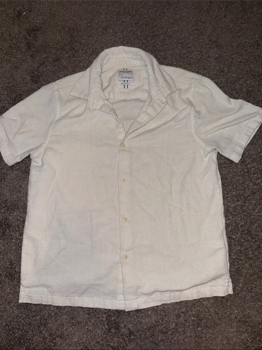 Men's Short-Sleeve Button-Up Shirt - White